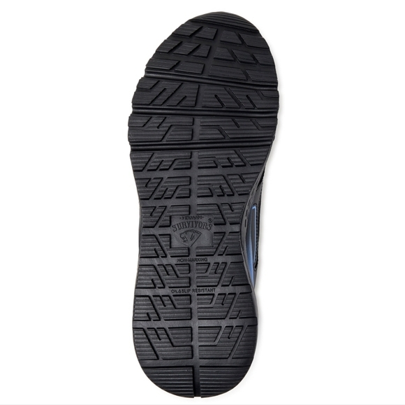 New Herman Survivor's Size 7.5 Black Blue Oil & Slip Resistant Leather Shoe - Picture 5 of 7